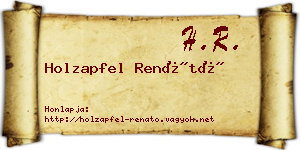 Holzapfel Renátó névjegykártya